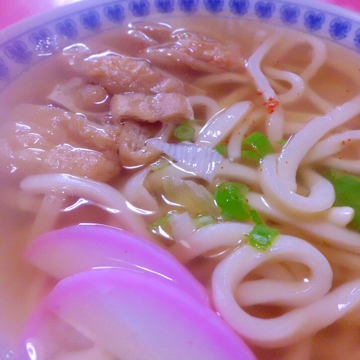 刻み揚げのきつねうどん